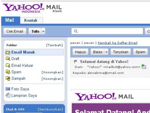 Mengelola Email di Yahoo